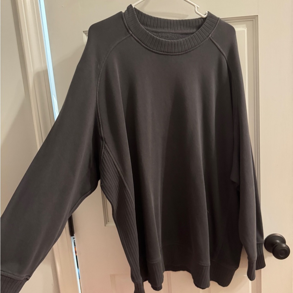 aerie Charcoal Gray Crewneck Sweater